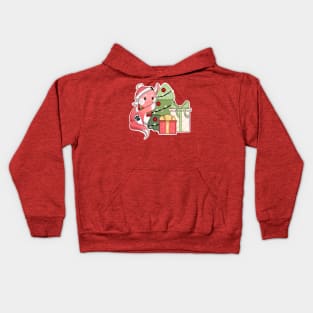 Dragon and Christmas tree Kids Hoodie